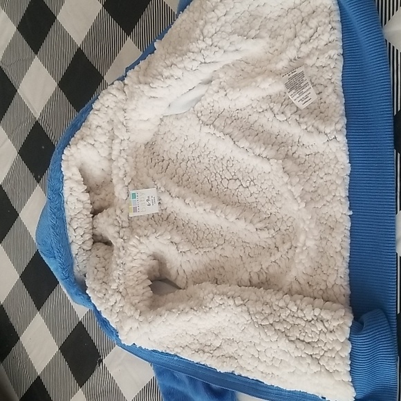 Healthtex Fox Blue Minky Zip-Up Hoodie Jacket Baby Infant Sz 6-9 Months - Picture 5 of 5